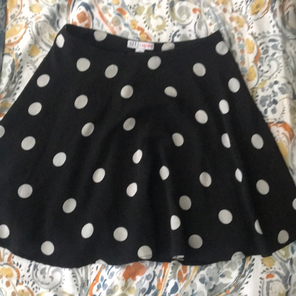 Polka dot mini skirt